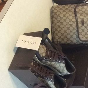 Authentic Gucci crossbody handbags and sneakers